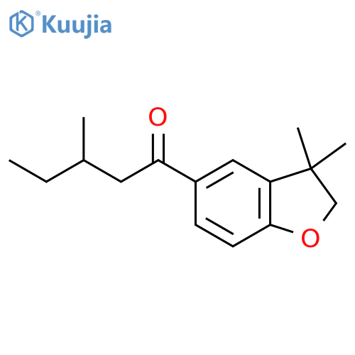 1-(3,3-dimethyl-2,3-dihydro-1-benzofuran-5-yl)-3-methylpentan-1-one structure