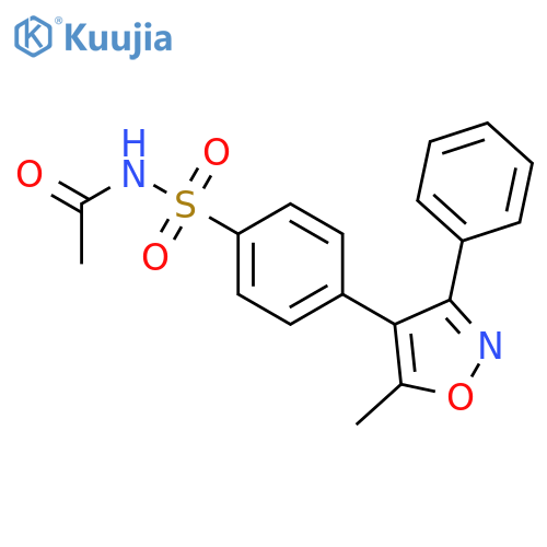 N-4-(5-Methyl-3-phenyl-4-isoxazolyl)phenylsulfonylacetamide structure