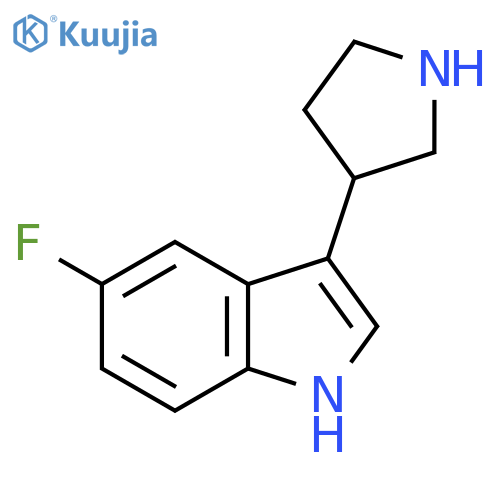 5-fluoro-3-(pyrrolidin-3-yl)-1H-indole structure