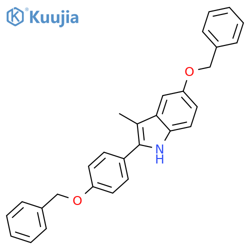 3-Methyl-5-(phenylmethoxy)-2-4-(phenylmethoxy)phenyl-1H-indole structure