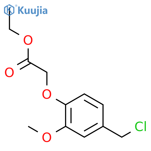 Acetic acid, [4-(chloromethyl)-2-methoxyphenoxy]-, ethyl ester structure