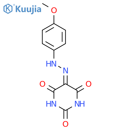 2,4,5,6(1H,3H)-Pyrimidinetetrone, 5-[(4-methoxyphenyl)hydrazone] (en) structure