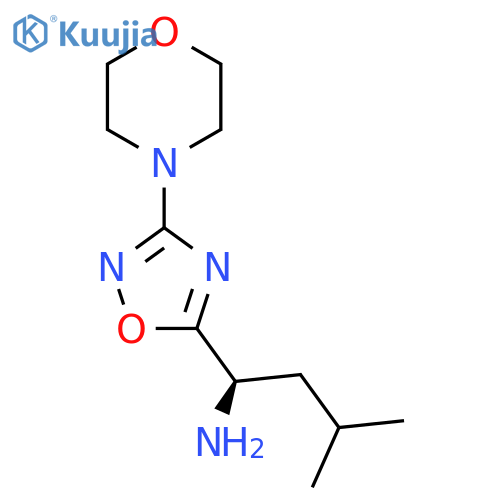 (1R)-3-methyl-1-3-(morpholin-4-yl)-1,2,4-oxadiazol-5-ylbutan-1-amine structure