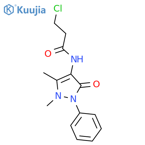 3-chloro-N-(1,5-dimethyl-3-oxo-2-phenyl-2,3-dihydro-1H-pyrazol-4-yl)propanamide structure