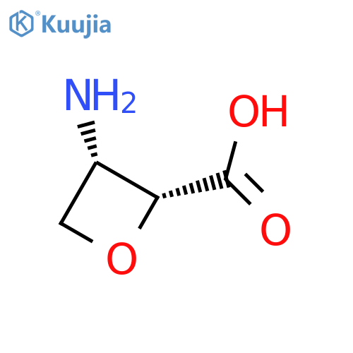 2-Oxetanecarboxylic acid, 3-amino-, cis- structure