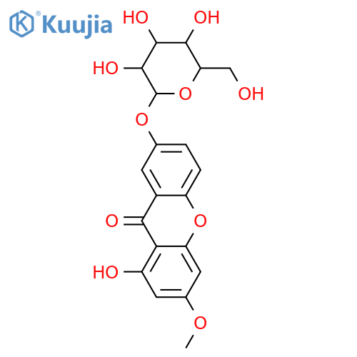 1,3,7-Trihydroxyxanthone; 3-Me ether, 7-O-β-D-glucopyranoside structure