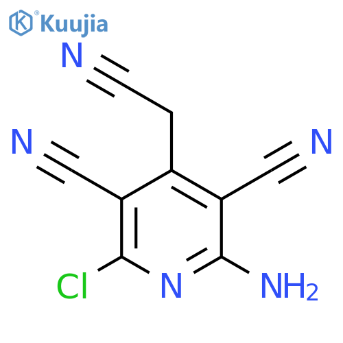 2-amino-6-chloro-4-(cyanomethyl)pyridine-3,5-dicarbonitrile structure