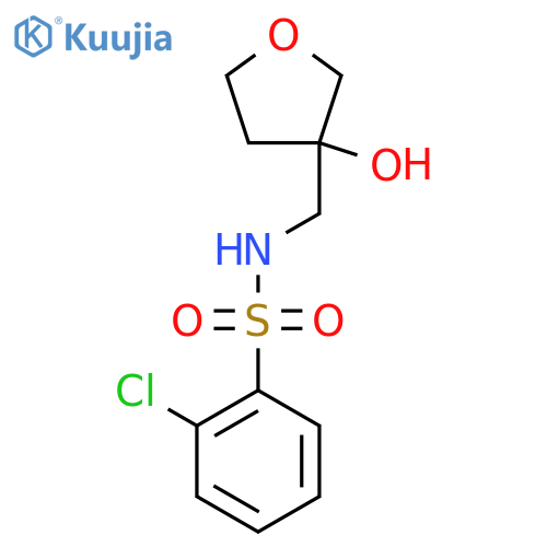 2-chloro-N-(3-hydroxyoxolan-3-yl)methylbenzene-1-sulfonamide structure