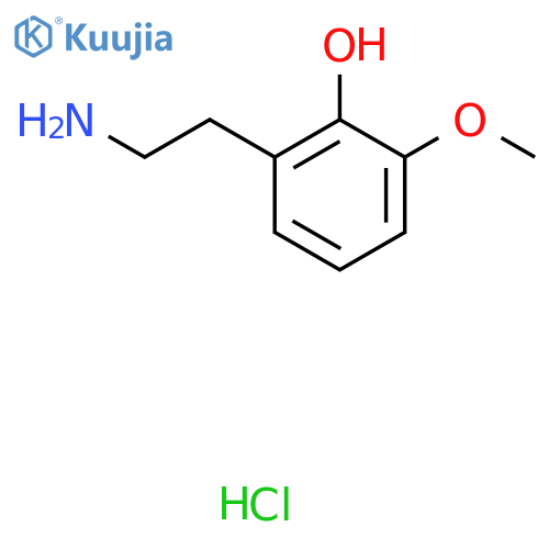 2-(2-Aminoethyl)-6-methoxyphenol;hydrochloride structure