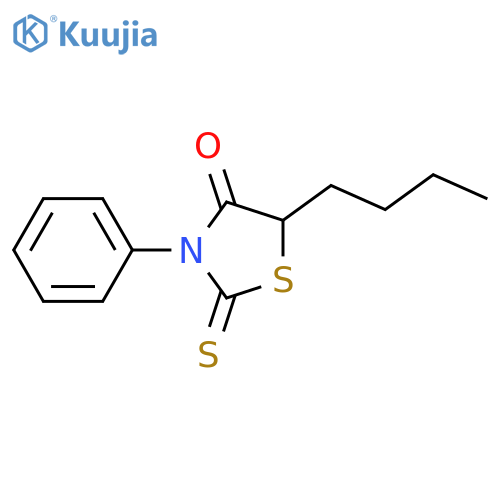5-butyl-3-phenyl-2-thioxo-1,3-thiazolidin-4-one structure