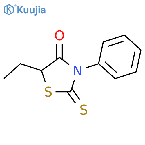 5-ethyl-3-phenyl-2-thioxo-1,3-thiazolidin-4-one structure