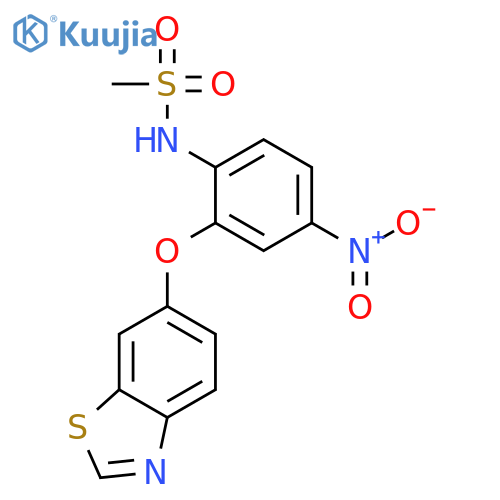 Methanesulfonamide, N-[2-(6-benzothiazolyloxy)-4-nitrophenyl]- structure