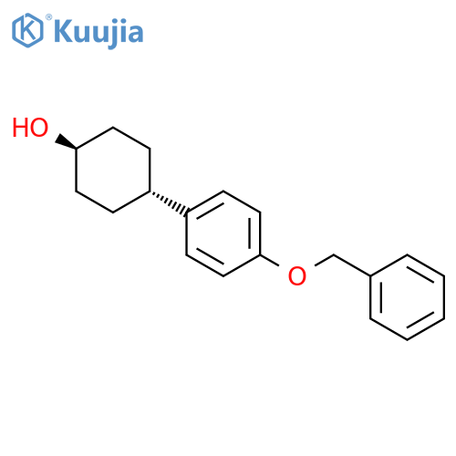 Cyclohexanol, 4-[4-(phenylmethoxy)phenyl]-, trans- structure