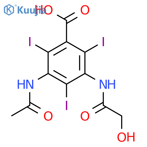 Benzoic acid,3-(acetylamino)-5-[(2-hydroxyacetyl)amino]-2,4,6-triiodo- structure