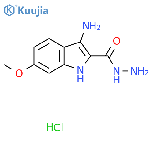 3-Amino-6-methoxy-1H-indole-2-carbohydrazide hydrochloride structure