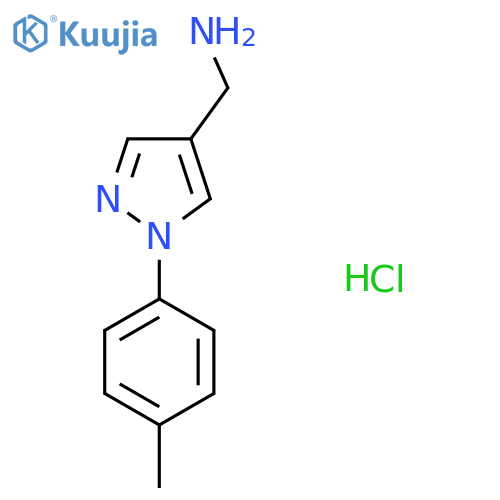 {1-(4-Methylphenyl)-1H-pyrazol-4-ylmethyl}amine hydrochloride structure