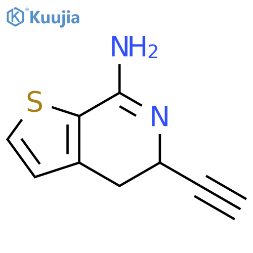 Thieno[2,3-c]pyridin-7-amine, 5-ethynyl-4,5-dihydro- structure