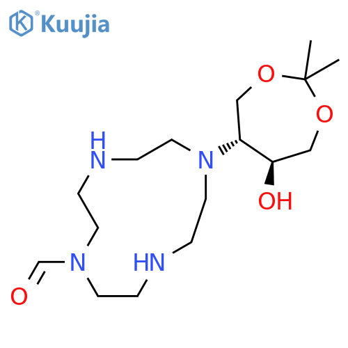 7-(5R,6S)-6-Hydroxy-2,2-dimethyl-1,3-dioxepan-5-yl-1,4,7,10-tetraazacyclododecane-1-carboxaldehyde structure