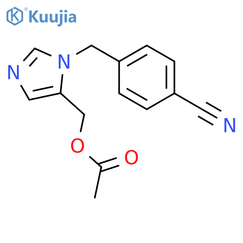 Benzonitrile, 4-[[5-[(acetyloxy)methyl]-1H-imidazol-1-yl]methyl]- structure