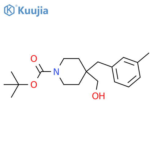1-BOC-4-[(3-METHYLPHENYL)METHYL]-4-(HYDROXYMETHYL)-PIPERIDINE structure