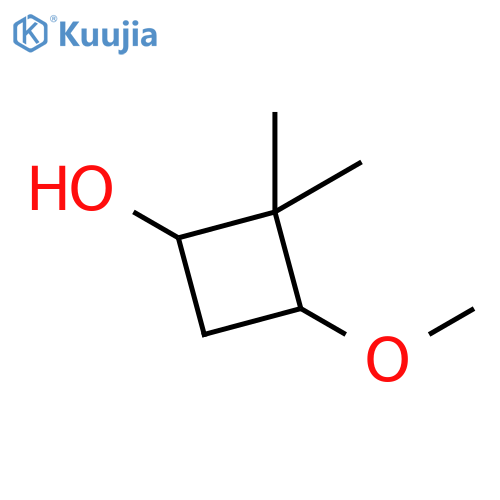 3-methoxy-2,2-dimethylcyclobutan-1-ol structure