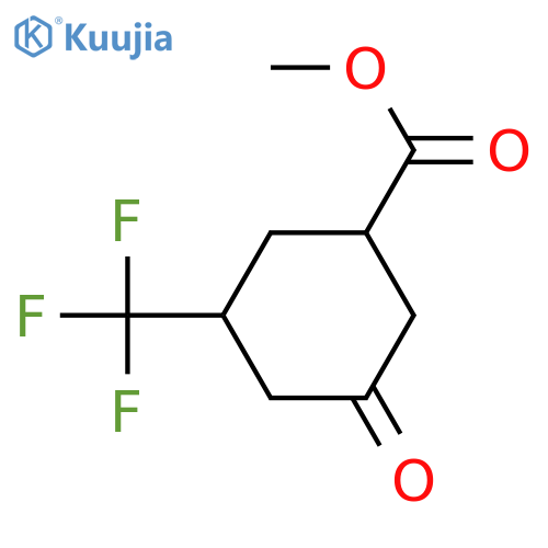 methyl 3-oxo-5-(trifluoromethyl)cyclohexane-1-carboxylate structure