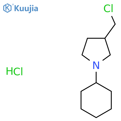 3-(Chloromethyl)-1-cyclohexylpyrrolidine hydrochloride structure