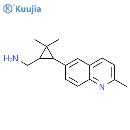 2,2-dimethyl-3-(2-methylquinolin-6-yl)cyclopropylmethanamine structure