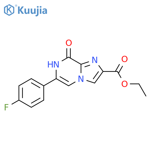 ethyl 6-(4-fluorophenyl)-8-oxo-7H,8H-imidazo[1,2-a]pyrazine-2-carboxylate structure