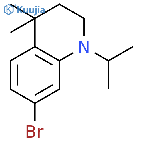 Quinoline, 7-bromo-1,2,3,4-tetrahydro-4,4-dimethyl-1-(1-methylethyl)- structure