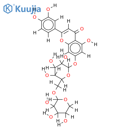 2-(3,4-Dihydroxy-phenyl)-5-hydroxy-7-(O6-beta-D-xylopyranosyl-beta-D-glucopyranosyloxy)-chromen-4-on structure