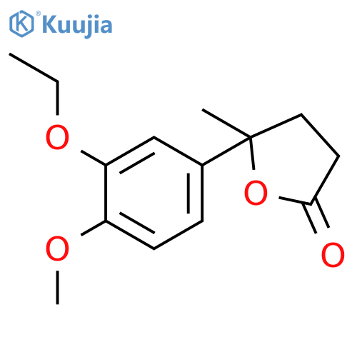 2(3H)-Furanone, 5-(3-ethoxy-4-methoxyphenyl)dihydro-5-methyl- structure
