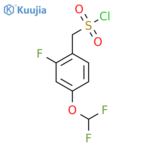 4-(difluoromethoxy)-2-fluorophenylmethanesulfonyl chloride structure