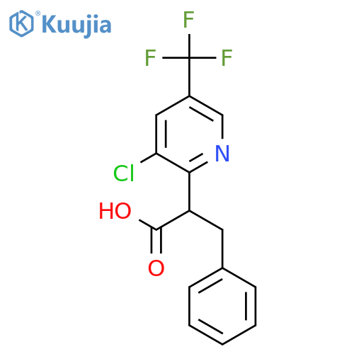2-[3-Chloro-5-(trifluoromethyl)pyridin-2-yl]-3-phenylpropanoic acid structure