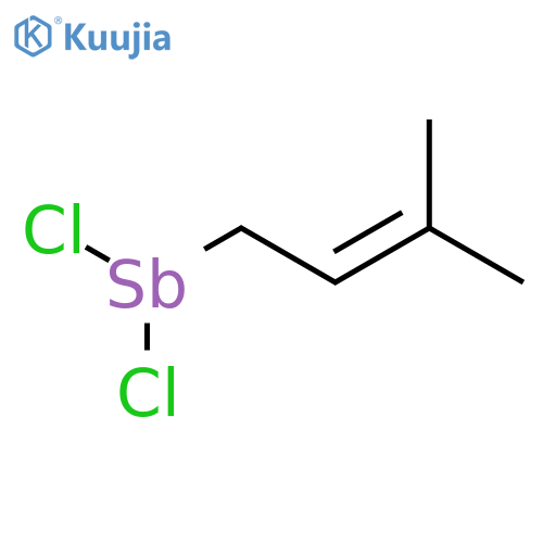 Stibine, dichloro(3-methyl-2-butenyl)- structure