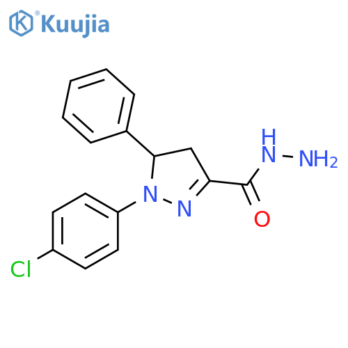 1-(4-Chlorophenyl)-5-phenyl-4,5-dihydro-1H-pyrazole-3-carbohydrazide structure