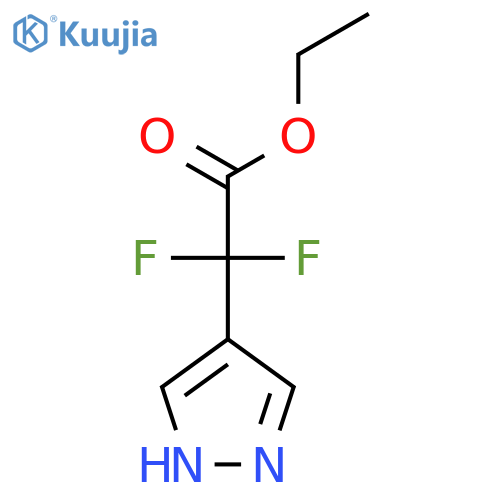 Ethyl 2,2-difluoro-2-(1H-pyrazol-4-yl)acetate structure