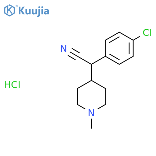 2-(4-Chlorophenyl)-2-(1-methylpiperidin-4-yl)acetonitrile hydrochloride structure