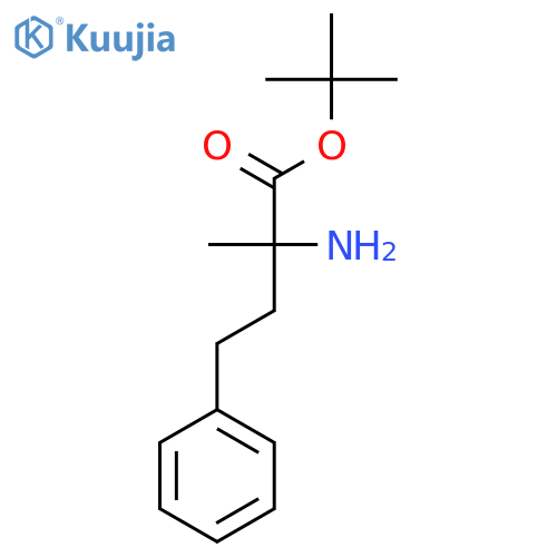 Tert-butyl 2-amino-2-methyl-4-phenylbutanoate structure