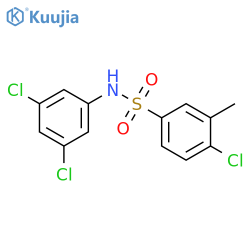 4-chloro-N-(3,5-dichlorophenyl)-3-methylbenzene-1-sulfonamide structure