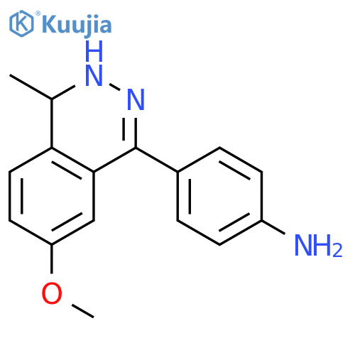 Benzenamine, 4-(3,4-dihydro-7-methoxy-4-methyl-1-phthalazinyl)- structure