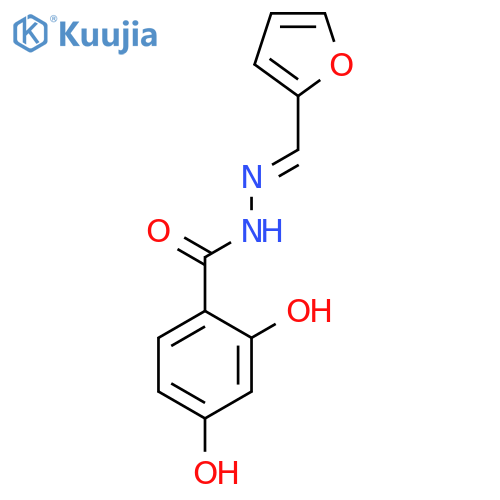 Benzoic acid, 2,4-dihydroxy-, (2-furanylmethylene)hydrazide structure