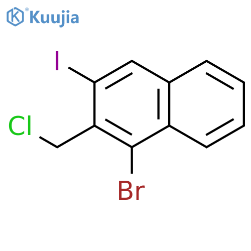 Naphthalene, 1-bromo-2-(chloromethyl)-3-iodo- structure