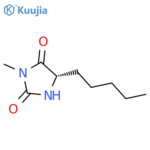 2,4-Imidazolidinedione, 3-methyl-5-pentyl-, (S)- structure