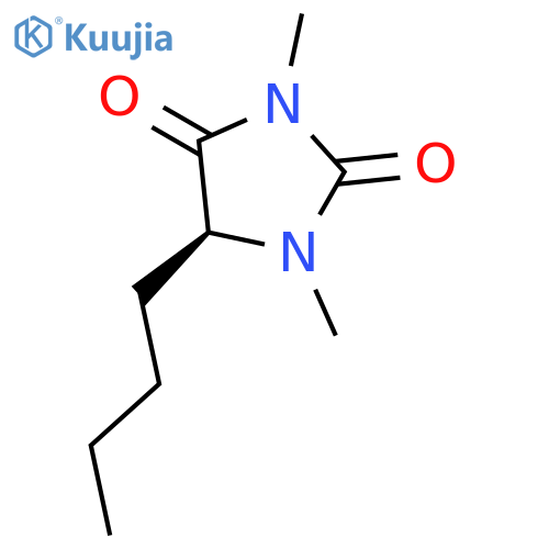 2,4-Imidazolidinedione, 5-butyl-1,3-dimethyl-, (S)- structure
