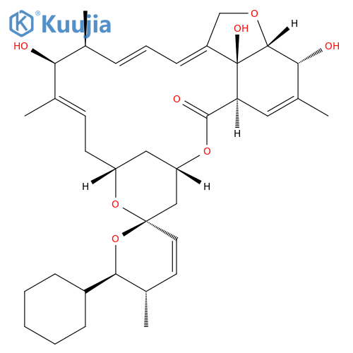 25R-cyclohexyl-22,23-didehydro-5-O-demethyl-28-deoxy-6R,28-epoxy-13S-hydroxy-milbemycinB structure
