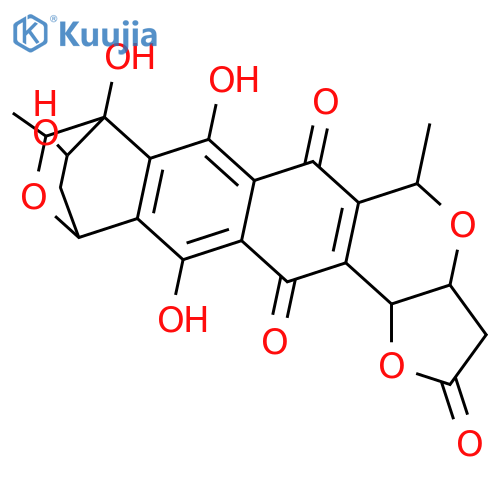 8,11-Ethanofuro[2,3-e]naphtho[2,3-c:6,7-c']dipyran-2,6,13(9H)-trione,3,3a,5,8,11,13b-hexahydro-7,8,12,15-tetrahydroxy-5,9-dimethyl-,(3aS,5S,8S,9R,11R,13bS,15R)- structure