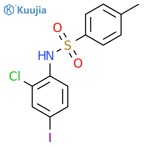 N-(2-chloro-4-iodophenyl)-4-methyl-benzenesulfonamide structure