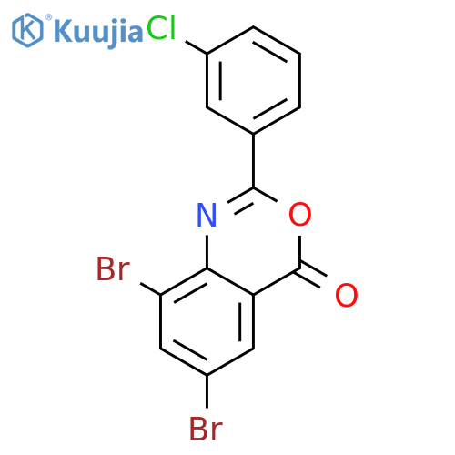 4H-3,1-Benzoxazin-4-one, 6,8-dibromo-2-(3-chlorophenyl)- structure