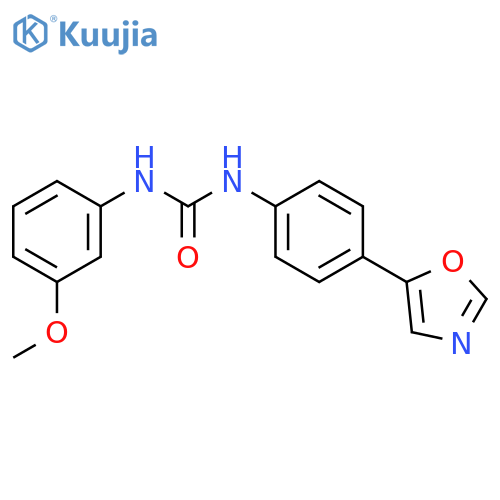 1-(3-methoxyphenyl)-3-[4-(1,3-oxazol-5-yl)phenyl]urea structure